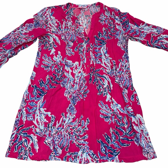 Lilly Pulitzer Pink Samba Sarasota Tunic Dress size XL - Picture 5 of 10